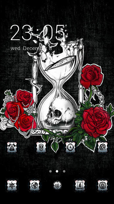 Skull Bone Theme Demon Rose Wallpaper Free Android Theme U