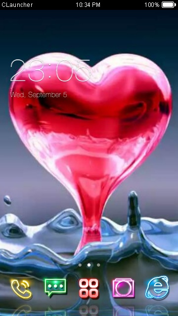 Ab Heart Free Android Theme U Launcher 3d