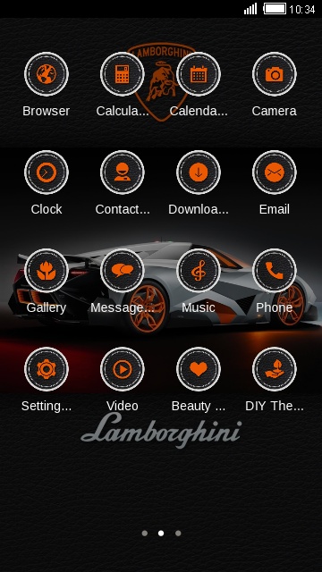 тема на андроид ламборджини логотип
