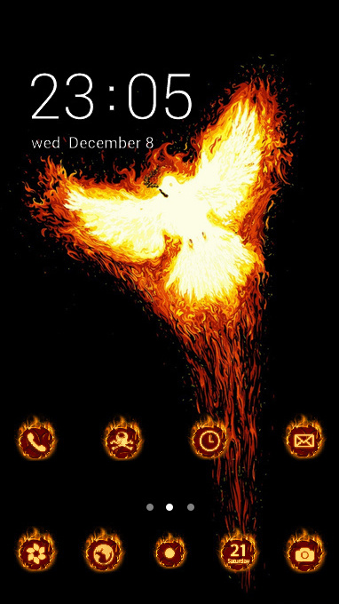 Animal Theme Rise Phoenix Myth Fire Wallpaper Free Android Theme